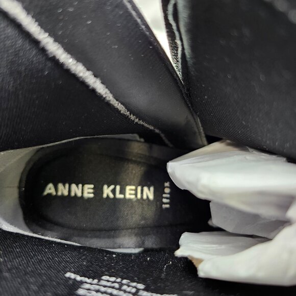 AK Anne Klein Women Size 8 Kalana Black  Over Ankle Iflex Side Zip Faux Leather - Picture 10 of 15